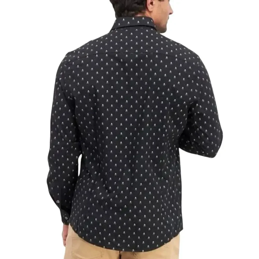 CLUB ROOM Slim Fit Skull & Crossbones Button-Down Shirt Size XL New MSRP $60 - Picture 2 of 6